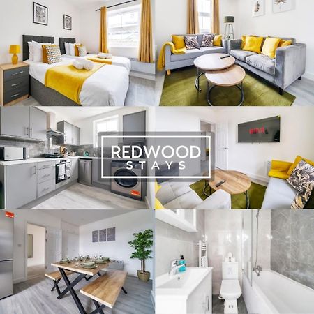 Brand New, 2 Bed 1 Bath, Modern Town Center Apartment, Free Wifi & Netflix By Redwood Stays Aldershot Bagian luar foto