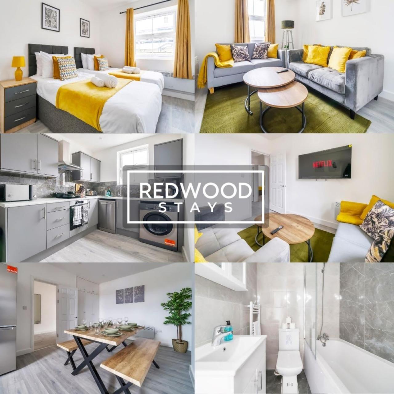 Brand New, 2 Bed 1 Bath, Modern Town Center Apartment, Free Wifi & Netflix By Redwood Stays Aldershot Bagian luar foto