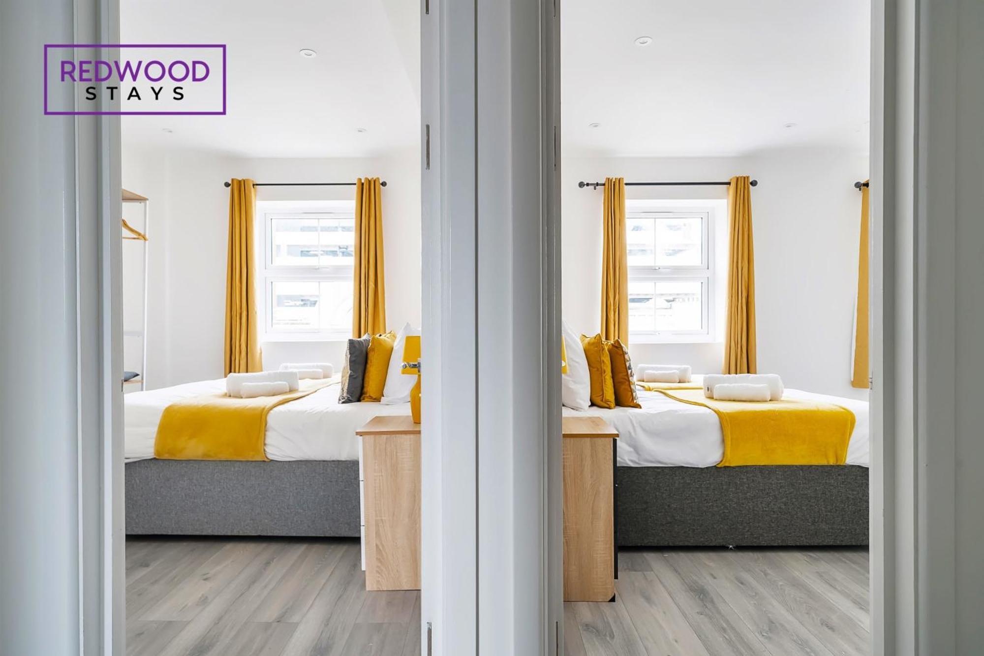 Brand New, 2 Bed 1 Bath, Modern Town Center Apartment, Free Wifi & Netflix By Redwood Stays Aldershot Bagian luar foto